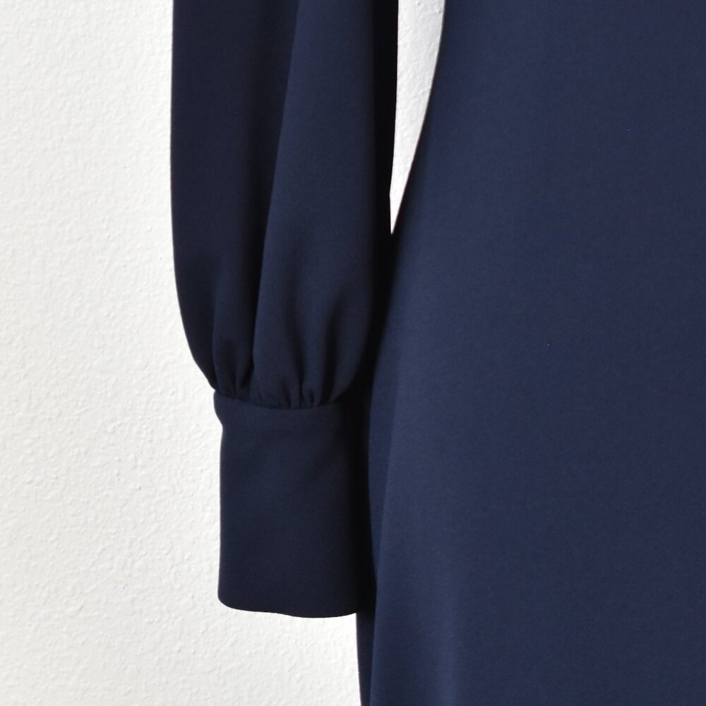Calvin Klein Long Sleeve Sheath Dress Navy - 6 - Picture 3 of 10